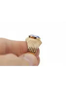 Vintage akwamarin prsten Originální vinobraní 14k produkt s růžovým zlatem VRC127R